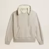 Unisex-hoodie i bomull med tryck på ryggen