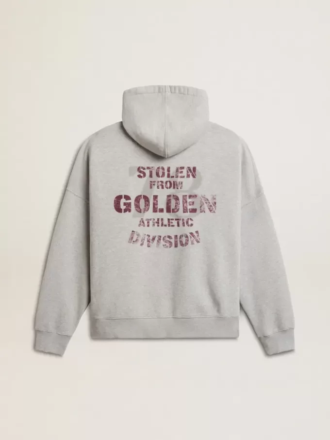 Unisex-hoodie i bomull med tryck på ryggen