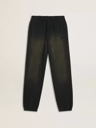 Unisex joggingbyxor i tvättad svart