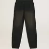 Unisex joggingbyxor i tvättad svart Unisex joggingbyxor i tvättad svart