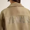 Unisex-vadderad jacka i khakifärgade nyanser Unisex-vadderad jacka i khakifärgade nyanser