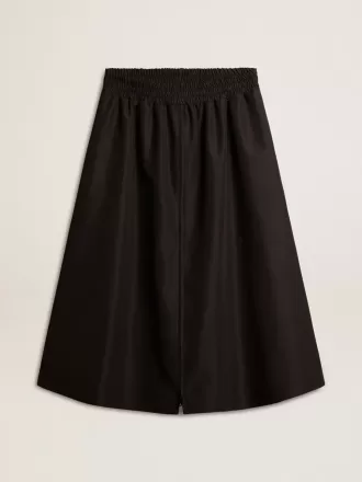 Utställd kjol i svart tekniskt nylon