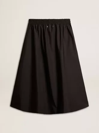 Utställd kjol i svart tekniskt nylon
