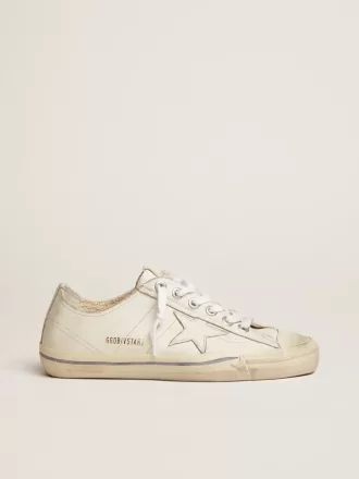 V-Star för damer i läder med vintageeffekt