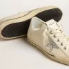 V-Star i beige canvas med silverglittrande stjärna