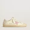 V-Star i beige nappa med stjärna i gammalt rosa mocka