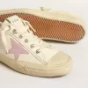 V-Star i beige nappa med stjärna i gammalt rosa mocka