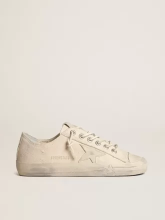 V-Star i ljusbeige canvas med mjölkvitt läderstjärna