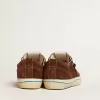 V-Star LTD sneakers för herr i mörkbrunt mocka med ton-i-ton-stjärna V-Star LTD sneakers för herr i mörkbrunt mocka med ton-i-ton-stjärna