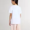 Vit bomullst-shirt för barn med silvertryck
