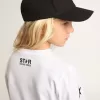 Vit långärmad T-shirt med kontrasterande svarta stjärnor Vit långärmad T-shirt med kontrasterande svarta stjärnor