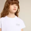 Vit och silverfärgad T-shirt med logotyp och maxistjärna i silverglitter