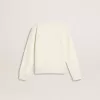 Vit sweatshirt för flickor med mångfärgad Golden-text på framsidan Vit sweatshirt för flickor med mångfärgad Golden-text på framsidan
