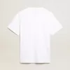 Vit T-shirt för herr med mörkblå stjärna på framsidan Vit T-shirt för herr med mörkblå stjärna på framsidan