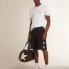 Vit T-shirt för herr med mörkblå stjärna på ryggen Vit T-shirt för herr med mörkblå stjärna på ryggen