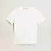 Vit T-shirt för herr med slitna detaljer Vit T-shirt för herr med slitna detaljer