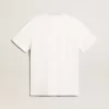 Vit T-shirt för herr med slitna detaljer Vit T-shirt för herr med slitna detaljer
