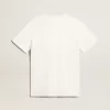Vit T-shirt för herr med slitna detaljer Vit T-shirt för herr med slitna detaljer