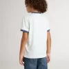 Vit T-shirt för pojkar med blå tryck Vit T-shirt för pojkar med blå tryck