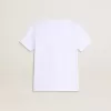 Vit T-shirt för pojkar med flerfärgat guldtryck Vit T-shirt för pojkar med flerfärgat guldtryck