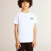Vit T-shirt med kontrasterande svart logotyp och stjärna Vit T-shirt med kontrasterande svart logotyp och stjärna