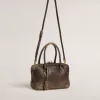 Vita Bag i brunt vintage-läder med gulddetaljer Vita Bag i brunt vintage-läder med gulddetaljer