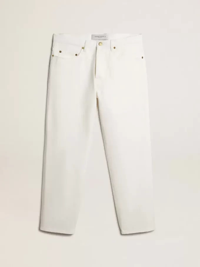 Vita jeansbyxor för herr Vita jeansbyxor för herr