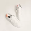 Vita Purestar-sneakers med fluorescerande orange hälflik Vita Purestar-sneakers med fluorescerande orange hälflik