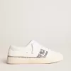 Yatay Model 1B hållbara sneakers med vit biobaserad ovandel och silverfärgat återvunnet glitter Y